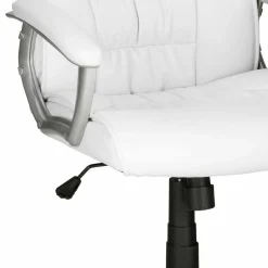 Moderner Kunstleder Chefsessel in Weiß & Chrom - Shiraz