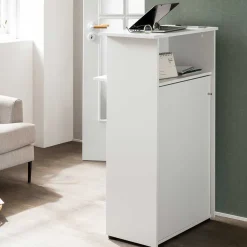 Moderner Office Tresen in Weiß - Afrina