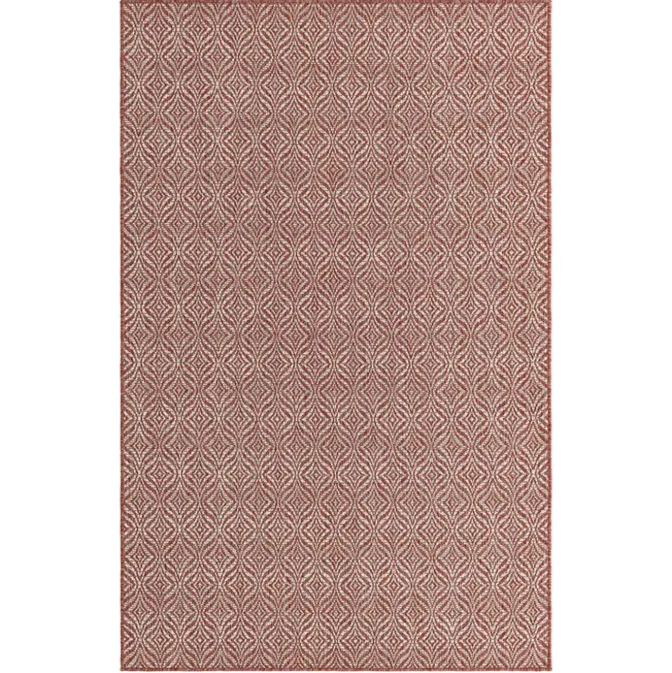 Moderner Outdoor Teppich in Rost & Creme - Ranieros