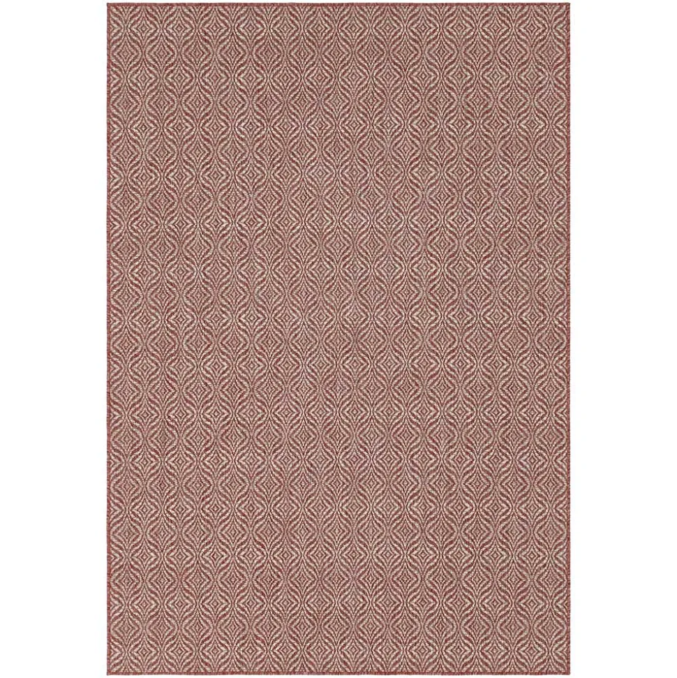 Moderner Outdoor Teppich in Rost & Creme - Ranieros