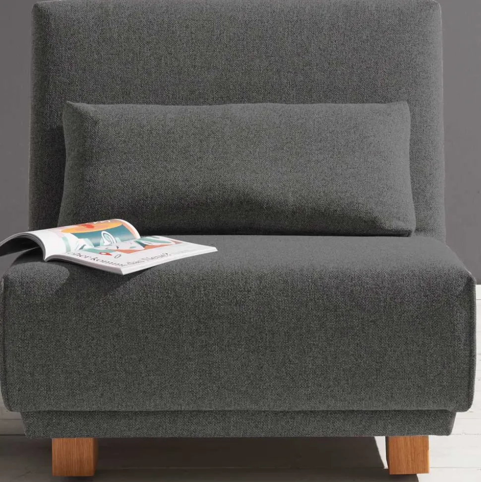 Moderner Schlafsessel in Dunkelgrau & Eiche - Amare