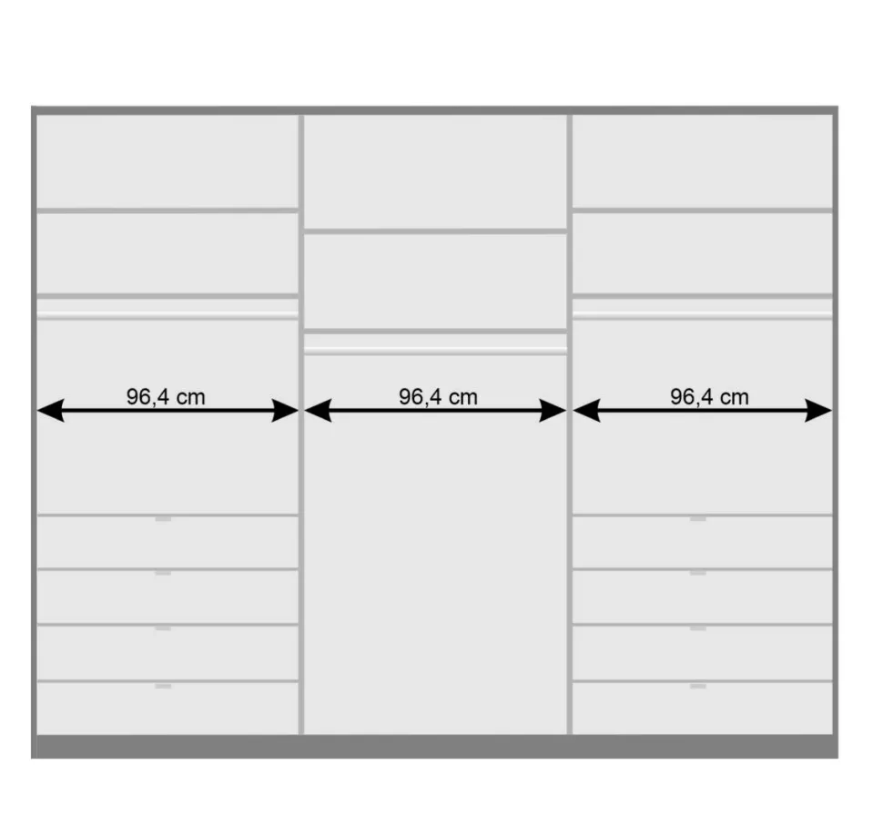 Moderner Schlafzimmerschrank in Weiß & Eiche sägerau - Vaclyn