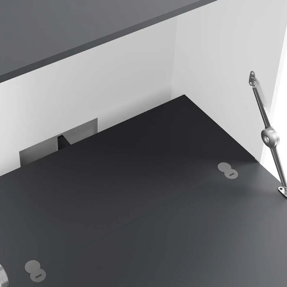 Moderner Sekretär in Weiß und Anthrazit - Exotica