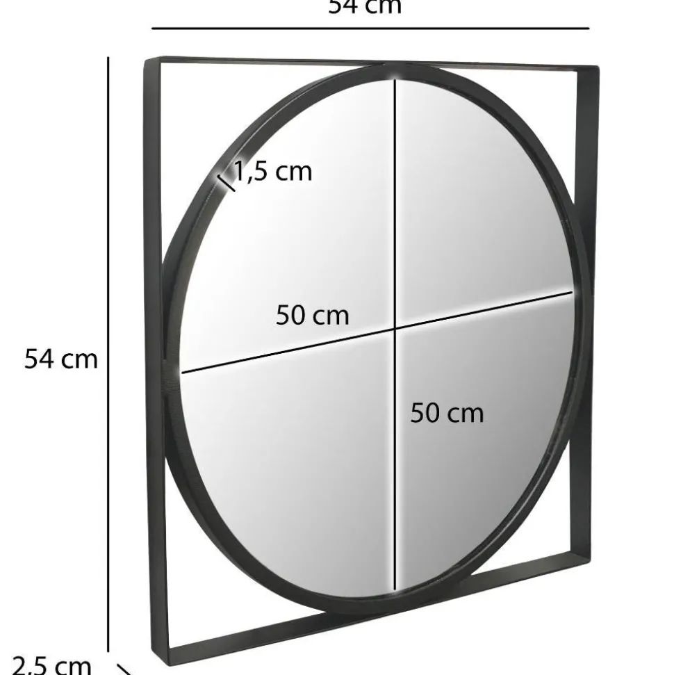 Moderner Spiegel mit Metallrahmen - Champagne