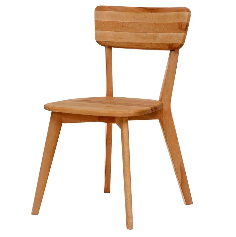 Moderner Stuhl aus Kernbuche Massivholz - Brossan