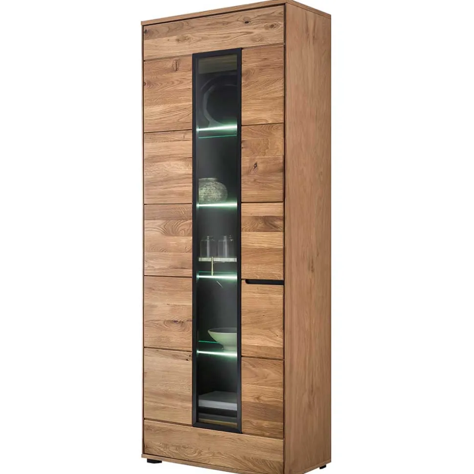 Moderner Vitrinenschrank 70x196x40 cm - Sennya