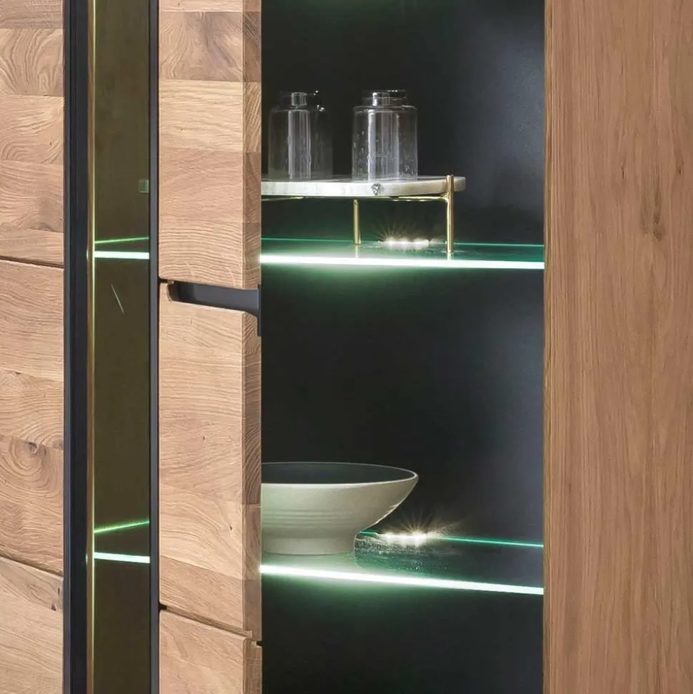 Moderner Vitrinenschrank 70x196x40 cm - Sennya