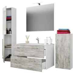 Modernes Badezimmer in Betonoptik - Salvadore (vierteilig)