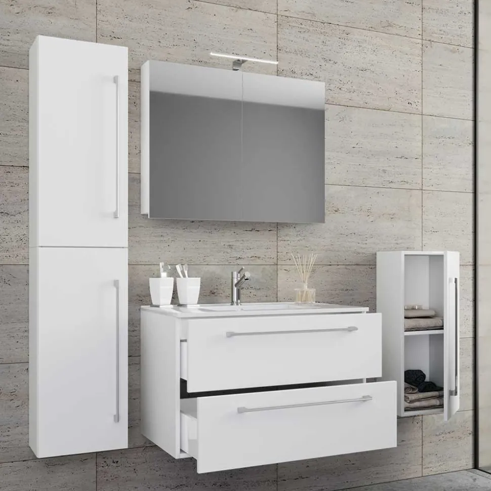 Modernes Badezimmer in Weiß - Ipsum (vierteilig)