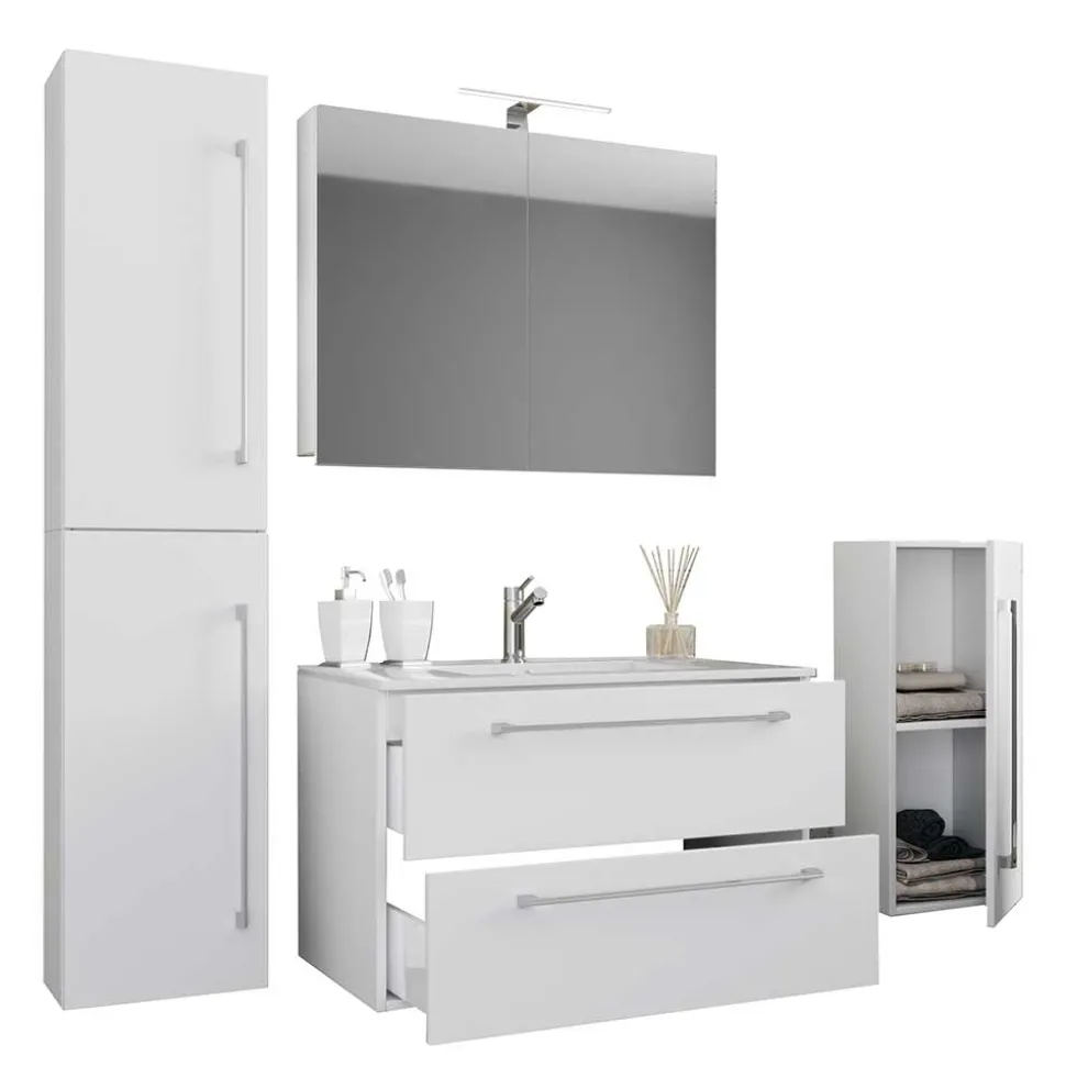 Modernes Badezimmer in Weiß - Ipsum (vierteilig)