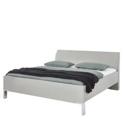Modernes Designbett in hellem Grau - Nucina