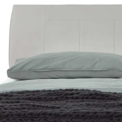 Modernes Designbett in hellem Grau - Nucina