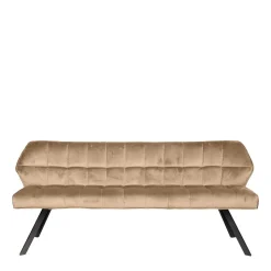 Modernes Esstisch Sofa in Beige Samt - Foxxy