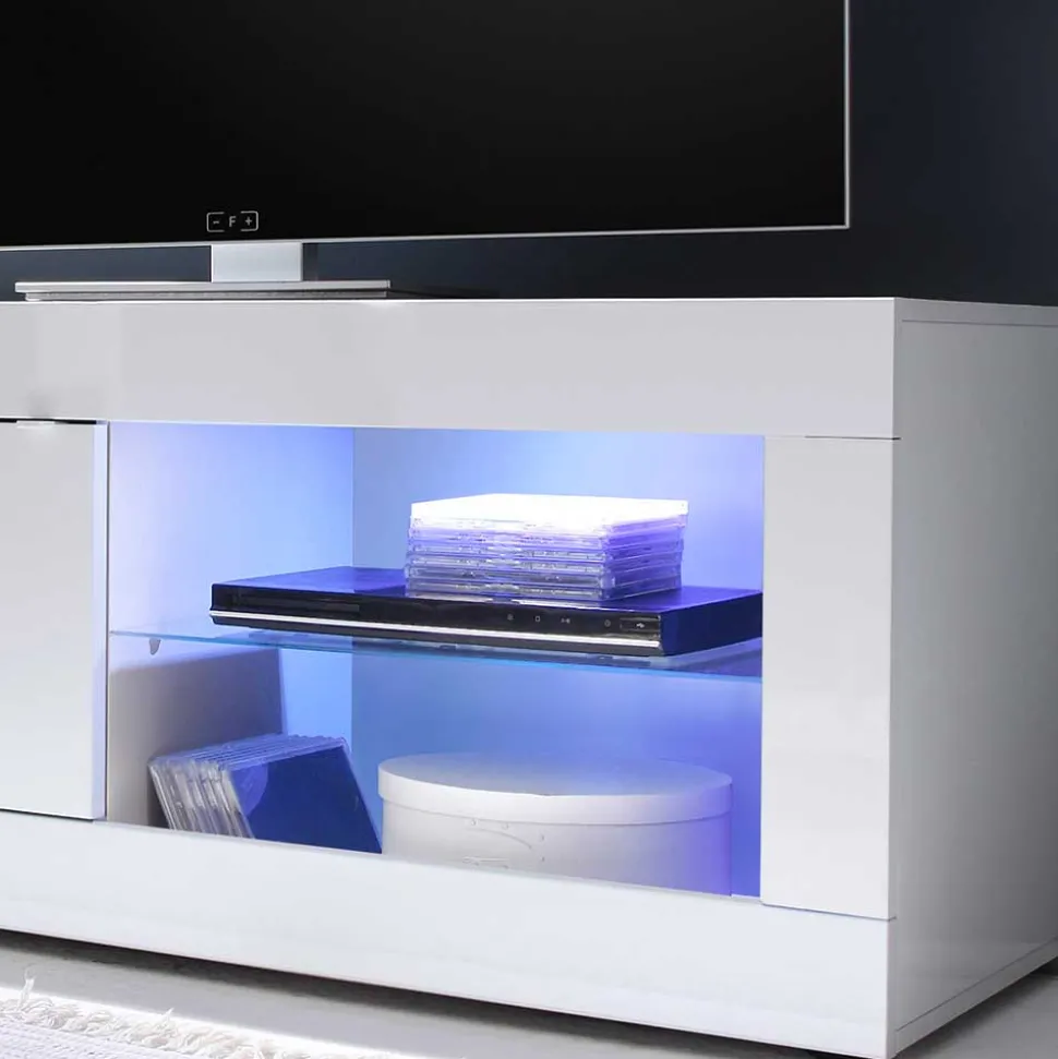 Modernes Fernsehunterschrank in Weiß - Sogno