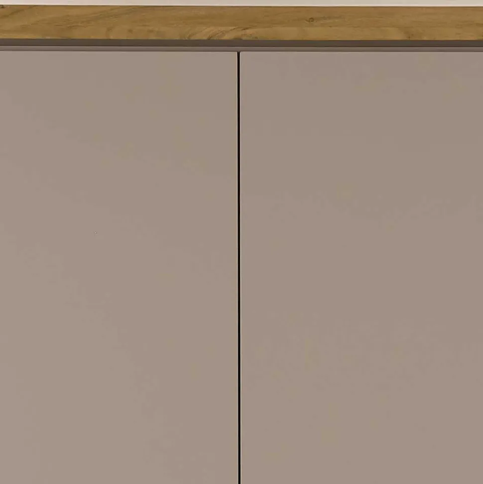 Modernes Highboard in Taupe & Akazie - Anja