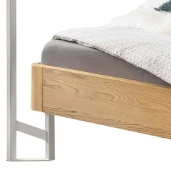 Modernes Himmelbett in Eiche Bianco & Weiß - Blackbeard