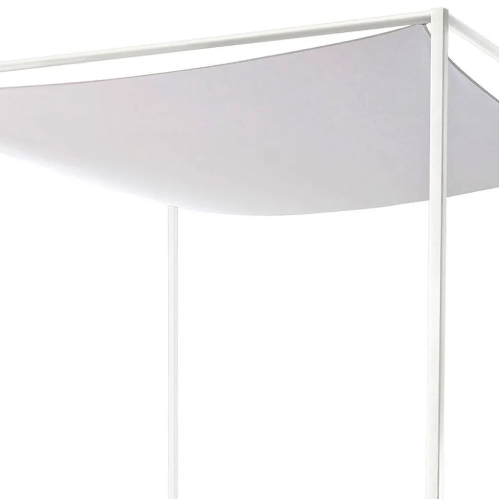 Modernes Himmelbett in Eiche Bianco & Weiß - Blackbeard