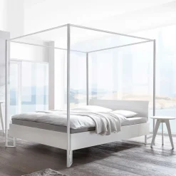 Modernes Himmelbett in Weiß - River