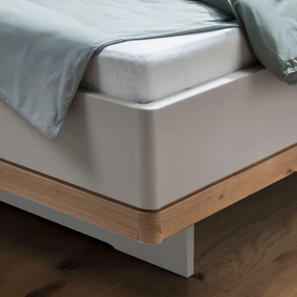 Modernes Kunstlederbett in Beige - Crascanu