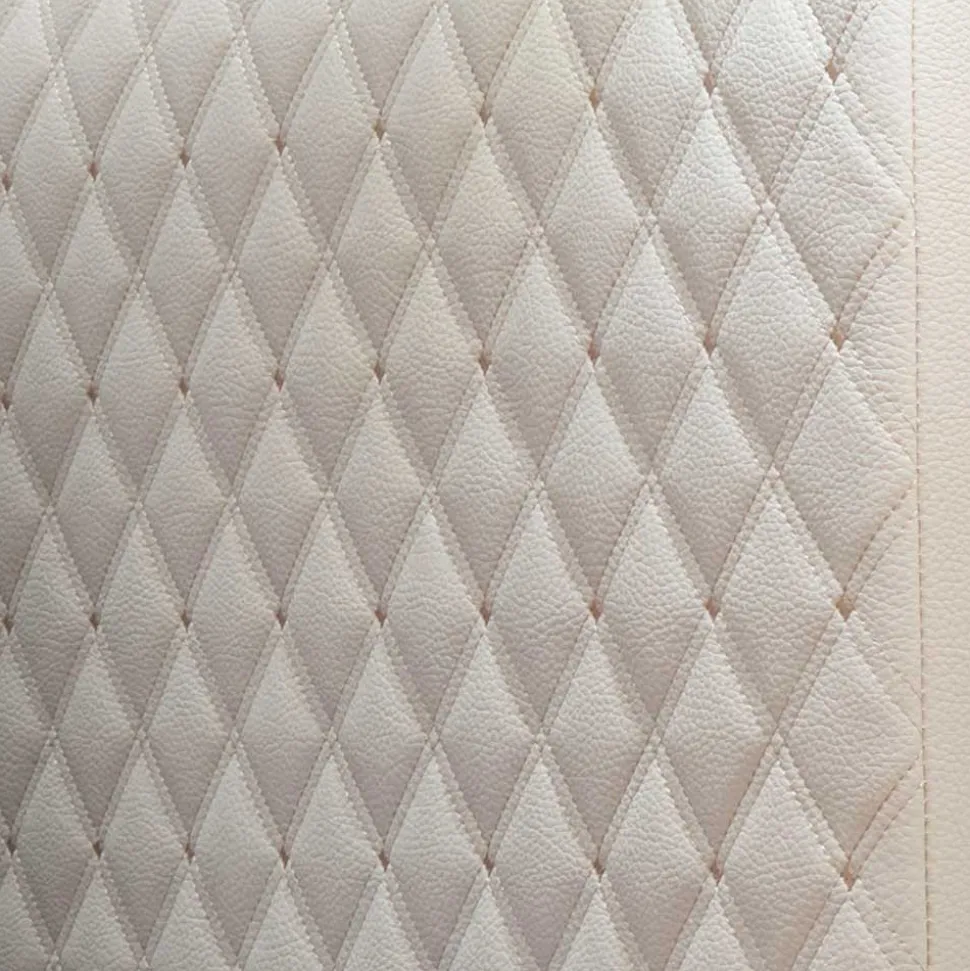 Modernes Kunstlederbett in Beige - Crascanu