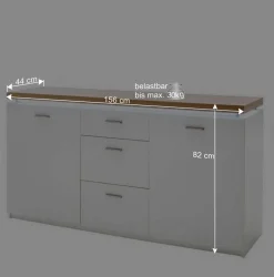Modernes Sideboard mit LED Beleuchtung - Nusenia