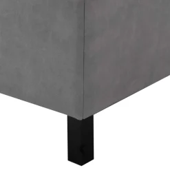 Modernes Stoffbett mit Bettkasten in Hellgrau - Villaro