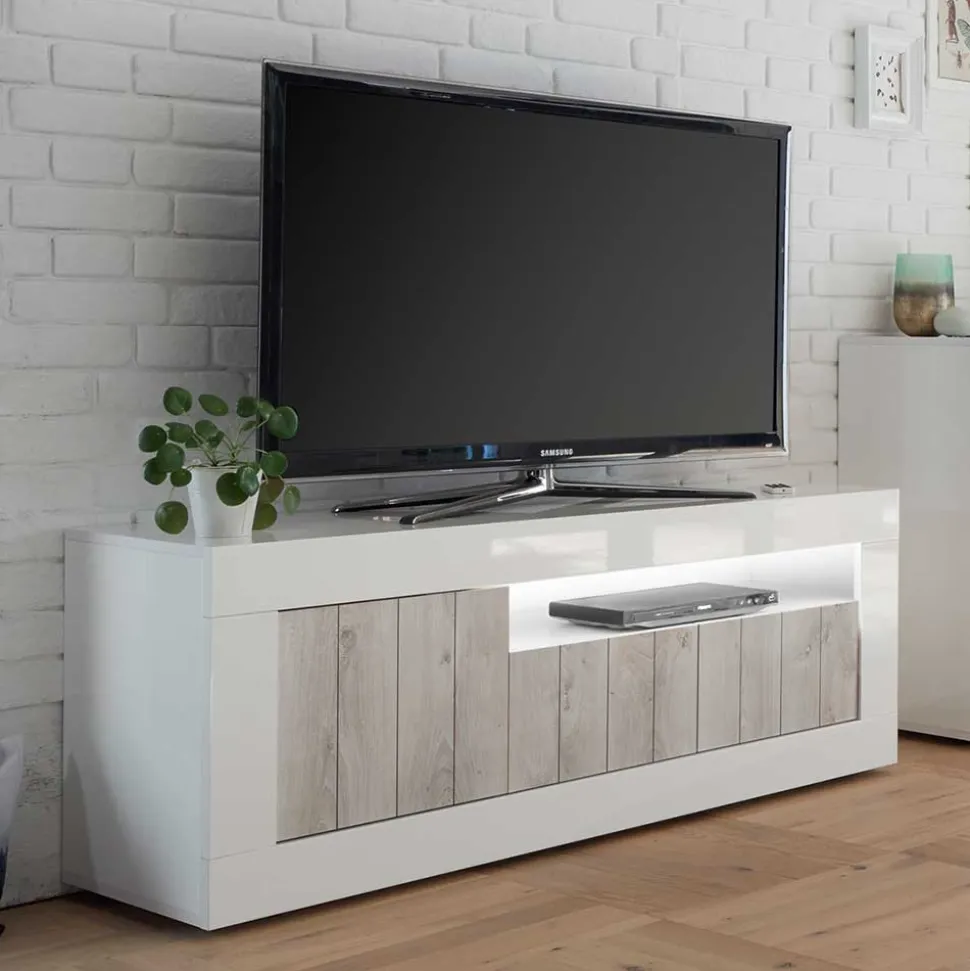 Modernes TV Lowboard mit Fach & 3 Türen - Merenda