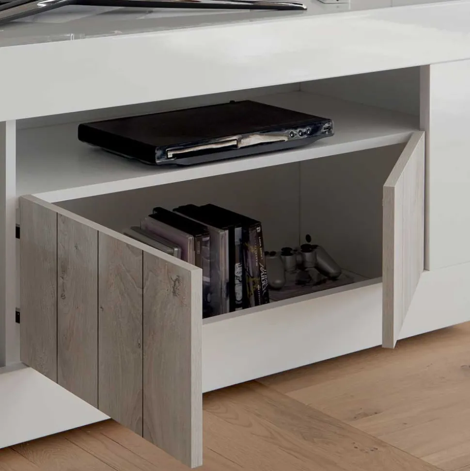 Modernes TV Lowboard mit Fach & 3 Türen - Merenda