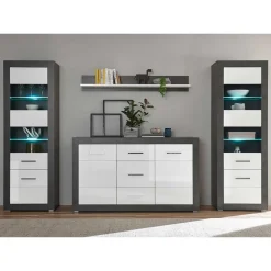 Modernes Wohnmöbel Set zweifarbig - Istensa (vierteilig)
