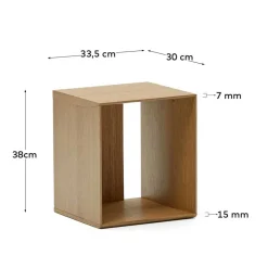 Modulares Standregal in Eiche Furnier - Hero (neunteilig)