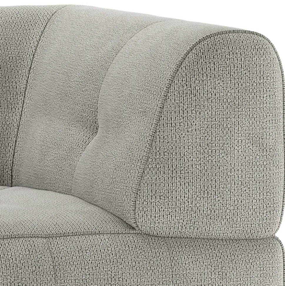 Modul-Polstercouch Eckelement in Graugrün - Aramato