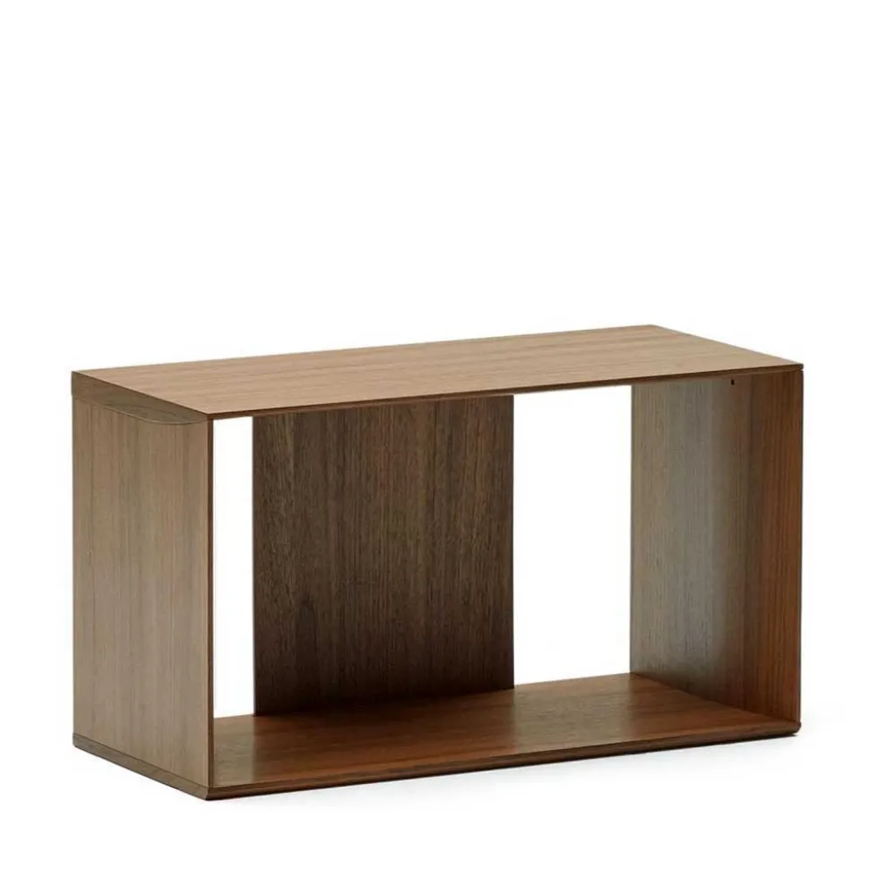 Modulregal in Nussbaum Furnier - Abelle (neunteilig)