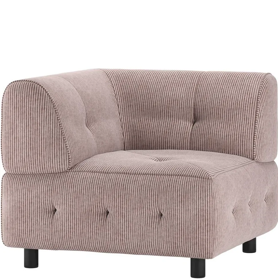 Modulsofa Eckelement aus Cord Mauve - Samorah