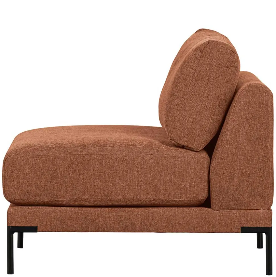 Modulsofa Element in Rost Braun Chenille - Brixx