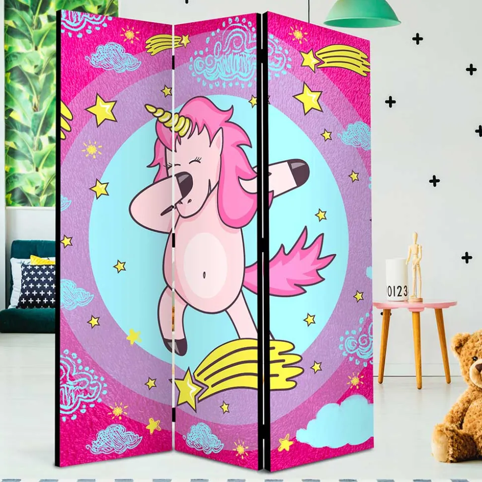 Motiv Paravent Tanzendes Einhorn Dab - Loho
