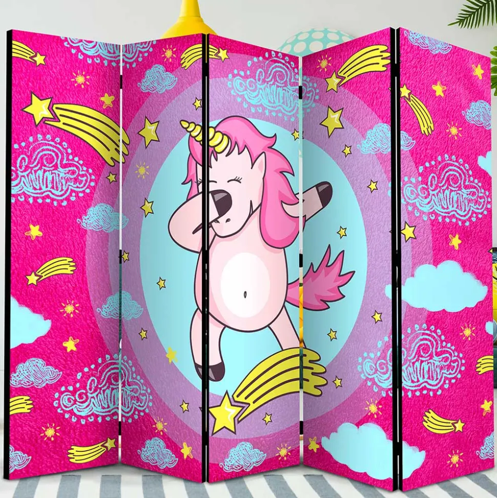 Motiv Paravent Tanzendes Einhorn Dab - Loho