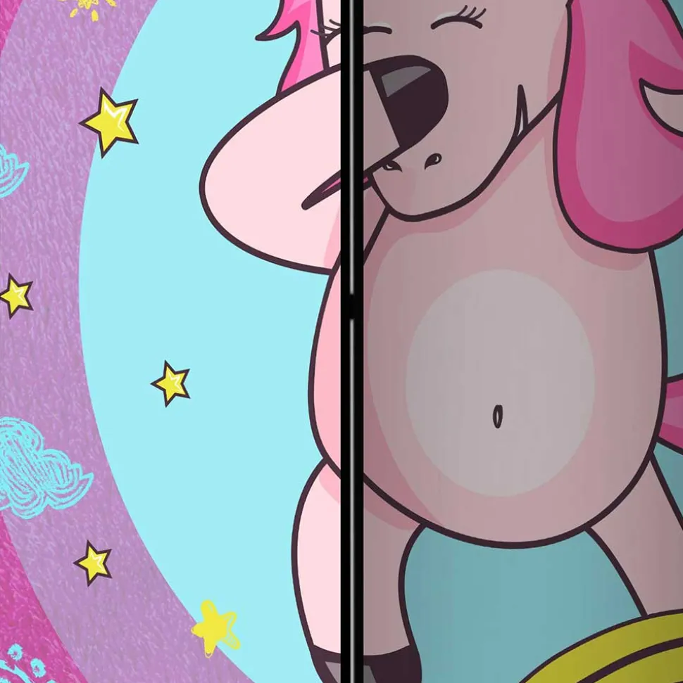 Motiv Paravent Tanzendes Einhorn Dab - Loho