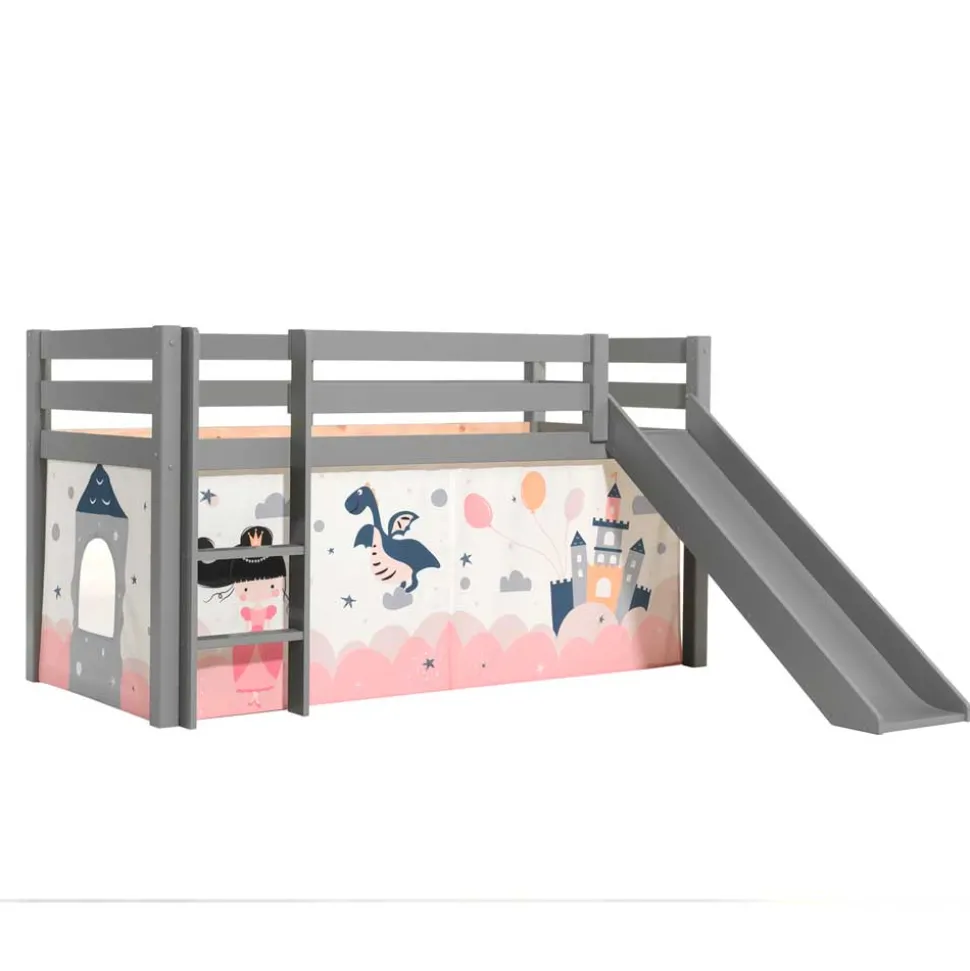 Märchenhaftes Hochbett mit Vorhangset - Karin