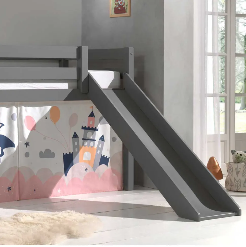 Märchenhaftes Hochbett mit Vorhangset - Karin