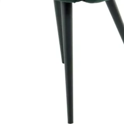 Muschel-Designstuhl in Dunkelgrün Samt - Kenia