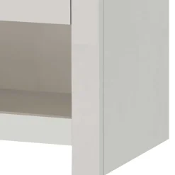 Nachtkommode in Cremeweiß mit Eiche - Langoona