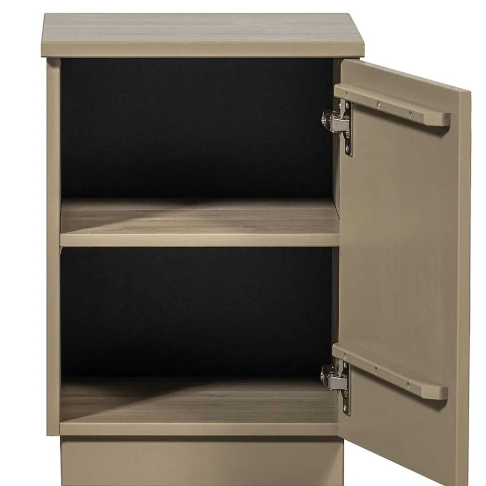 Nachtschrank aus Kiefer in Schlammfarben - Ophra