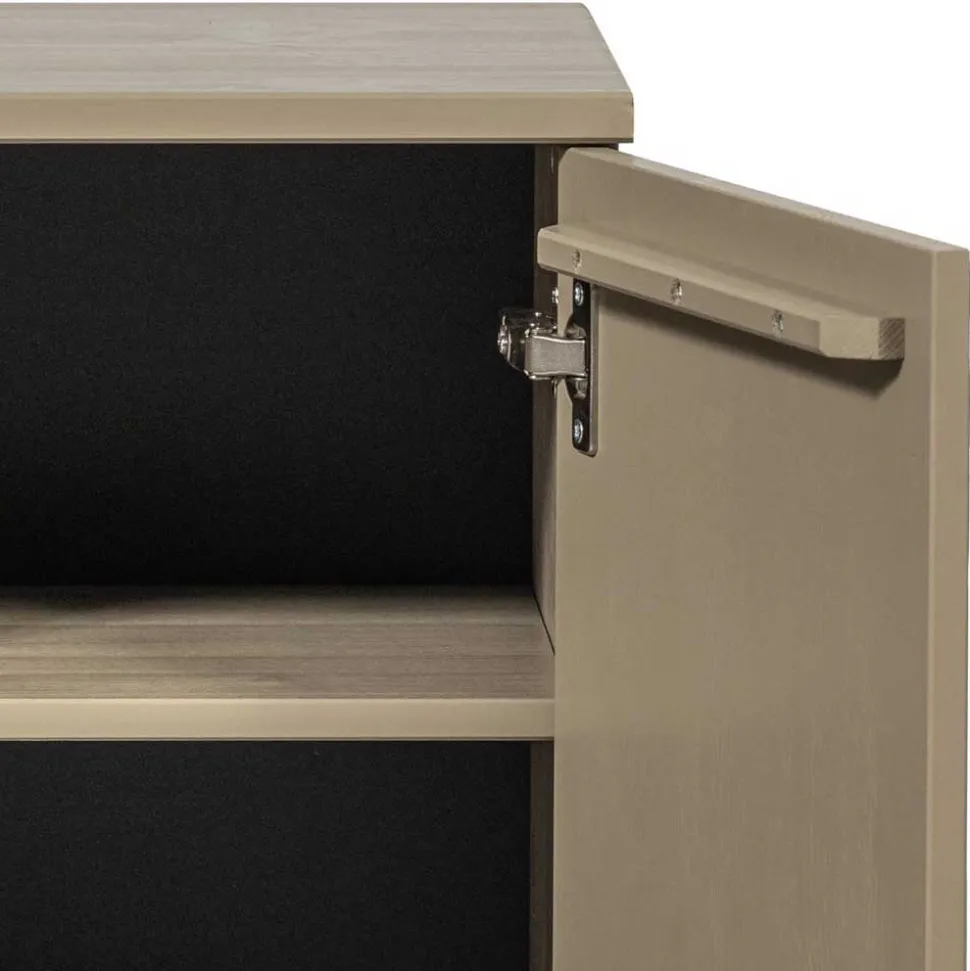 Nachtschrank aus Kiefer in Schlammfarben - Ophra