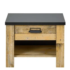 Nachttisch in Altholz Optik & Anthrazit - Naiavio