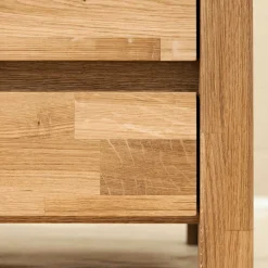 Nachttischkommode Nadalia aus Wildeiche massiv geölt