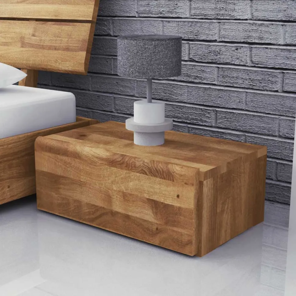 Nachttischkommode Vaskov aus Wildeiche Massivholz