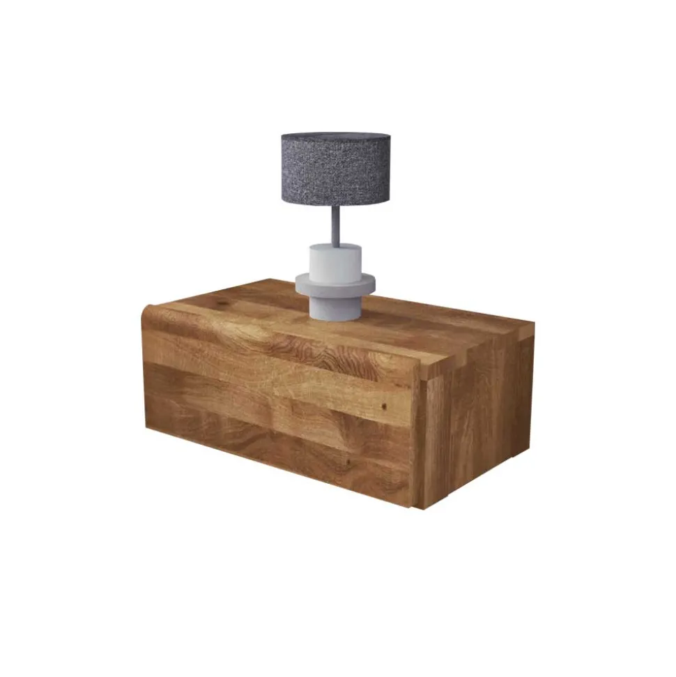 Nachttischkommode Vaskov aus Wildeiche Massivholz