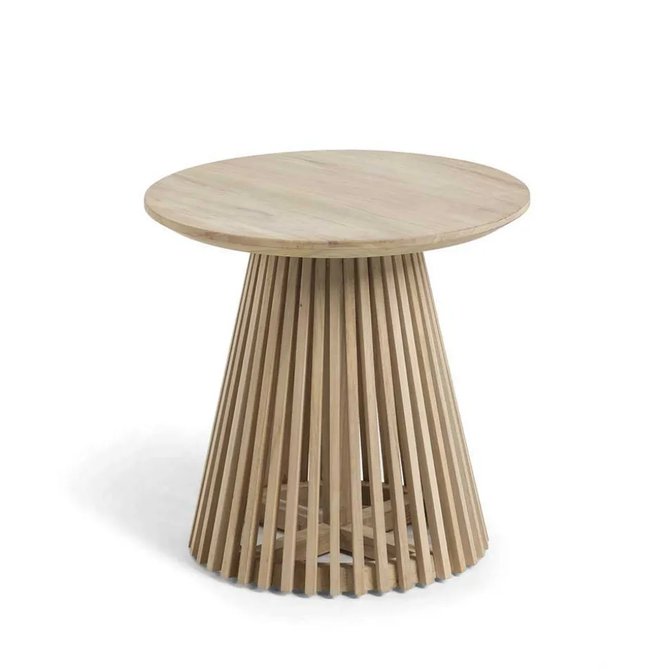 Naturbelassener Designtisch aus Teakholz - Trainy