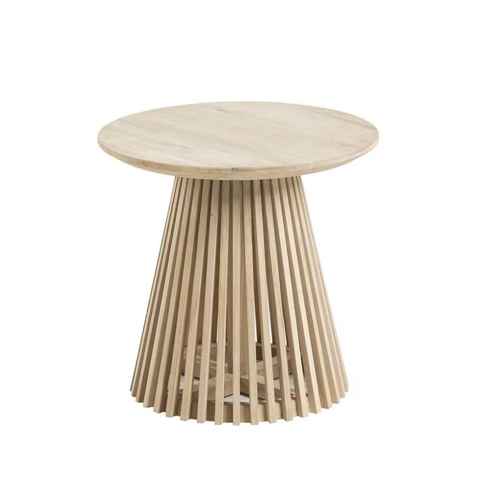 Naturbelassener Designtisch aus Teakholz - Trainy