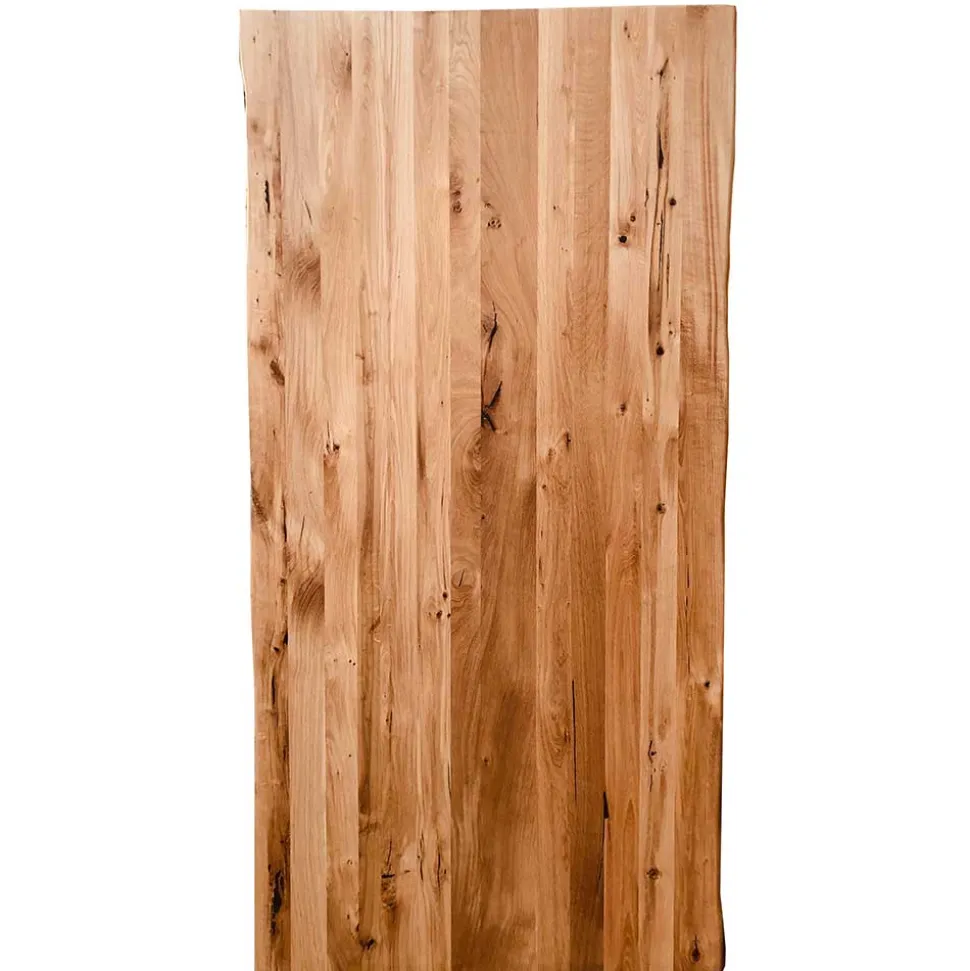 Naturkante Holztisch Wildeiche mit X Füßen - Ascolano